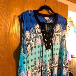 Pretty lace up blouse